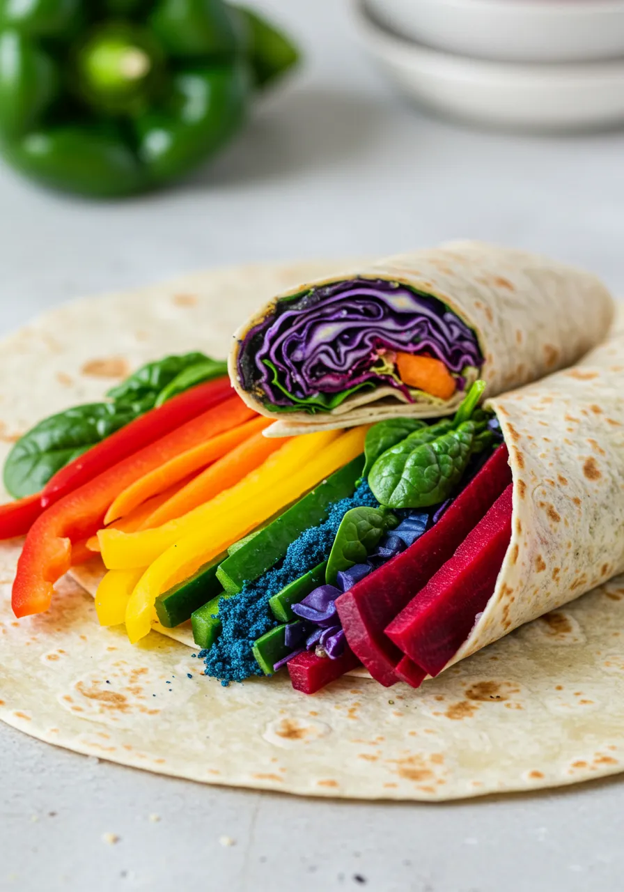 Rainbow Veggie Wraps